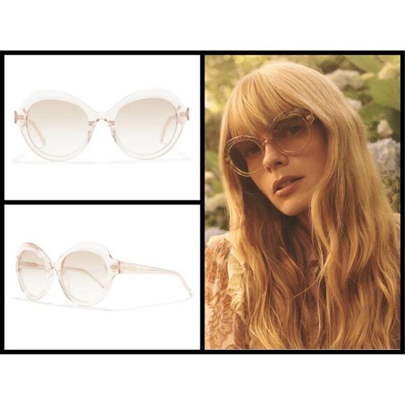 💕ZIMMERMANN💕 Amelie Butterfly Sunglasses ~ Nude Acetate 100% UV Protection NWT - Picture 1 of 16